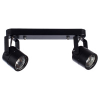 Arte Lamp MIZAR, Светильник потолочный, цвет арматуры - черный, цвет плафона/декора - черный, 2x50W GU10, A1311PL-2BK
