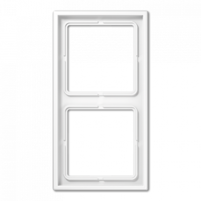 Рамка для вертикальной и горизонтальной установки, 2 поста; дюропласт; белый; LS990, LS982WW