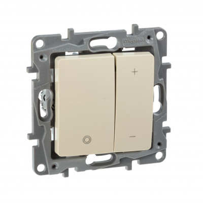 Legrand Диммер нажимной универсальный LED - Legrand Etika - 400Вт без нейтрали - слоновая кость, 672318
