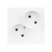 Simon Розекта 2х2К без защ штор, бел, 2450457-030