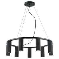 Lightstar 718097 (MD2166-9A) Люстра ROMA 9х28W GU10 (led) MATT BLACK (в комплекте)