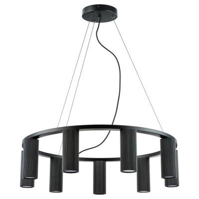 Lightstar 718097 (MD2166-9A) Люстра ROMA 9х28W GU10 (led) MATT BLACK (в комплекте)
