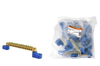 Шина "N" нулевая 6х9мм на двух угл. изоляторах 14 групп TDM Electric, SQ0801-0035