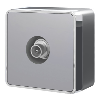 Werkel W5083006/ ТВ-розетка оконечная Gallant (серебряный), a052778