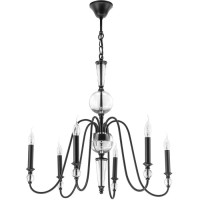 Lightstar 732067 (SD1353/6) Люстра RAGNO 6х40W E14 ЧЕРНЫЙ (в комплекте)