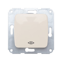 DEA Выключатель (переключатель) 1кл перекрест. с/у 10А мех. бежевый KRANZ (1/10/120), KR-78-0238