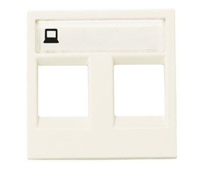 N2218.2 BL - Накладка для 2-х суппортов/разъёмов типа 2017... и/или 2018..., 2-модульная, серия Zenit, цвет альпийский белый - 2CLA221820N1101