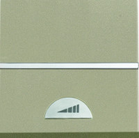 N2260.1 CV - Механизм универсального электронного клавишного светорегулятора 60-500 Вт, 2-модульный, серия Zenit, цвет шампань - 2CLA226010N1901