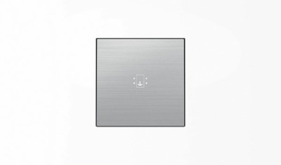 8514 AI - Накладка для механизма карточного выключателя с линзой подсветки и маркировкой, серия SKY, цвет нержавеющая сталь - 2CLA851400A1401