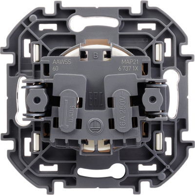 Legrand Розетка без заземления - Legrand Inspiria - без шторок 16А 250В винтовые зажимы - слоновая кость, 673711