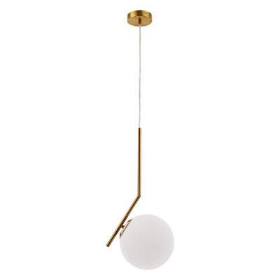 Arte Lamp Bolla-unica, Подвес, цвет арматуры - АНТИЧНАЯ БРОНЗА, цвет плафона/декора - БЕЛЫЙ, 1х60W E27, A1923SP-1AB
