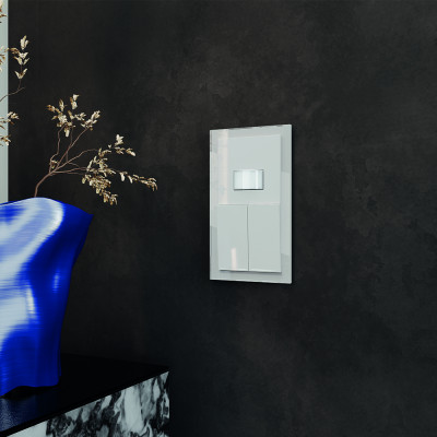 Датчик движения встраиваемый VOLTUM S70, (белый глянцевый), VLS070501