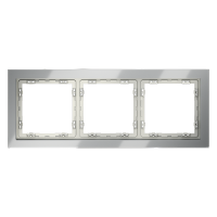 Рамка стеклянная VOLTUM S70 на 3 поста, (сталь, стекло), VLS110305