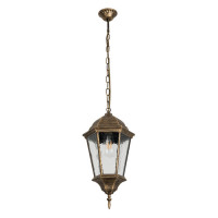 Arte Lamp GENOVA, Светильник уличный, цвет арматуры - ЧЕРНО-ЗОЛОТОЙ, цвет плафона/декора - ПРОЗРАЧНЫЙ, 1х75W E27, A1204SO-1BN