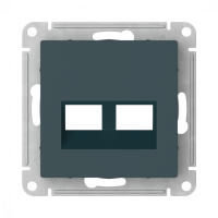 ATN000890 - ATLASDESIGN НАКЛАДКА двойная для информационных функций типа Keystone, ИЗУМРУД, Systeme Electric