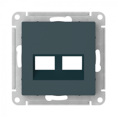 ATN000890 - ATLASDESIGN НАКЛАДКА двойная для информационных функций типа Keystone, ИЗУМРУД, Systeme Electric