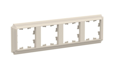 ATN100204 - ATLASDESIGN ANTIQUE 4-постовая РАМКА, универсальная, БЕЖЕВЫЙ, Systeme Electric