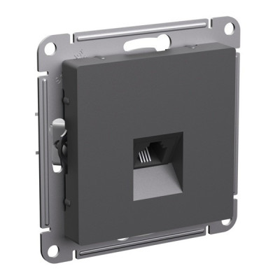 ATN001481 - ATLASDESIGN РОЗЕТКА телефонная RJ11, механизм, БАЗАЛЬТ, Systeme Electric