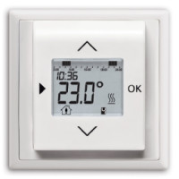 ABB Терморегулятор для теплого пола программируемый, вставка - белый, рамка - белый, серия Impus