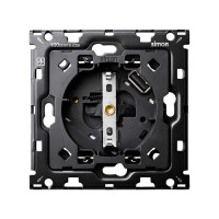 Simon 10010109-039 Кит 1 пост, мех-мы. 1 розетка Schuko с з/у USB SC 2.1А + суппорт S100