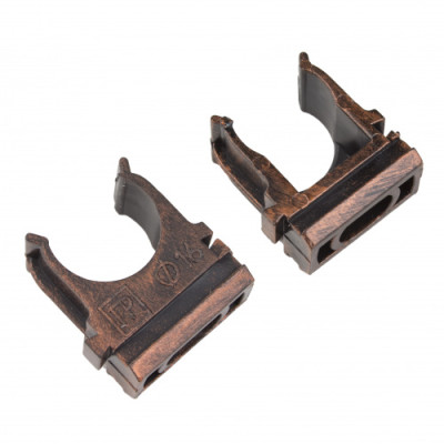 BIRONI Пластик Медный век Крепеж-клипса для трубы D16 10шт/уп, BTK1-16-16-10