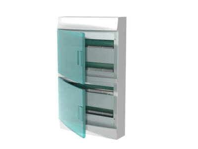 41P18X42 - Бокс настенный Mistral41 72М зеленая дверь(без клемм)