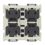 Vimar Две кнопки "качающиеся" с подсветкой, KNX, 2 модуля, белые, 16840.B