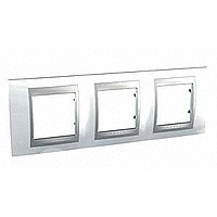 MGU66.006.092 - UNICA TOP РАМКА 3-постовая, горизонтальная, АЛЮМИНИЙ/НОРДИК MGU66.006.092 - UNICA TOP РАМКА 3-постовая, горизонтальная, АЛЮМИНИЙ/НОРДИК