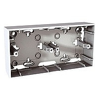 КОРОБКА для открытой установки, 2-постовая, БЕЛЫЙ