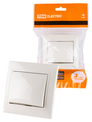 Выключатель 1 кл. 10А сл. кость "Таймыр" TDM Electric, SQ1814-0101