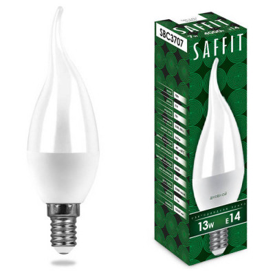 Лампа светодиодная, 13W 230V E14 6400K на ветру C37T, SBC3713, Feron 55175