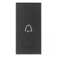 Vimar Клавиша для осевых устройств на 1 модуль символом "звонок", серая, 19131.C Vimar Клавиша для осевых устройств на 1 модуль символом "звонок", серая, 19131.C