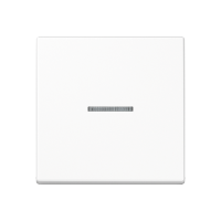 Одинарная клавиша с окошком для балансирных механизмов выключателей (кнопок) с подсветкой, в комплекте с AS90HP (крепежный элемент); дюропласт; белый; A500, A590KO5WW