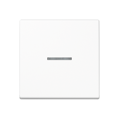 Одинарная клавиша с окошком для балансирных механизмов выключателей (кнопок) с подсветкой, в комплекте с AS90HP (крепежный элемент); дюропласт; белый; A500, A590KO5WW