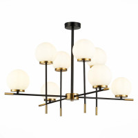 ST LUCE SL1203.412.08 Люстра потолочная ST-Luce Черный, Латунь/Белый E27 8*60W