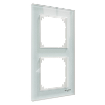 MERTEN M-Elegance РАМКА стеклянная 2 поста, БЕЛЫЙ КРИСТАЛЛ, SM