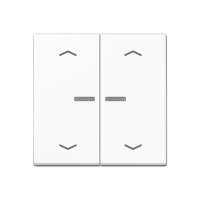 Клавиша для KNX кнопки, 2 группы, с окошком, символы стрелки; дюропласт; белый, A102KO5PWW