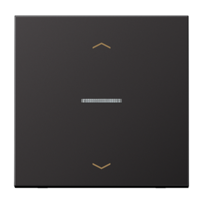 Клавиша для KNX кнопки, 1 группа, с окошком с символами «стрелки»; металл; дарк, AL101KO5PD