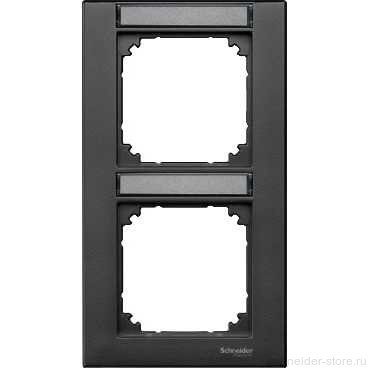 M-Plan Рамка 2-ная вертик. с полем для надписи, антр.