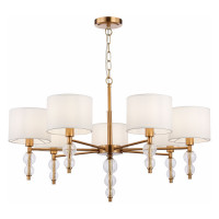 Evoluce SLE105713-07 Светильник подвесной Латунь, Прозрачный/Белый E14 7*40W