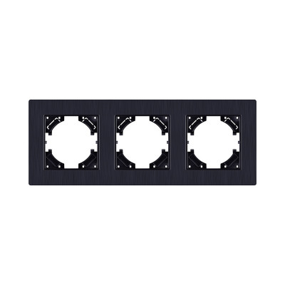 Рамка 3-постовая, черный Kollinger Eleganz Plex EP3BK