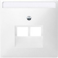 SD Накладка для комп./тлф. розетки 2хRJ45, полярно-бел. (max 30)