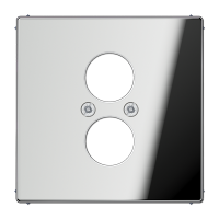 Крышка для 2-х гнезд подключения громкоговорителя; полированный хром, GCR2962-2 Крышка для 2-х гнезд подключения громкоговорителя; полированный хром, GCR2962-2
