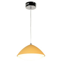 LUSSOLE ABERDEEN Подвесной светильник, цвет основания - желтый, плафон - акрил (цвет - белый), 1x10W LED, LSP-8227