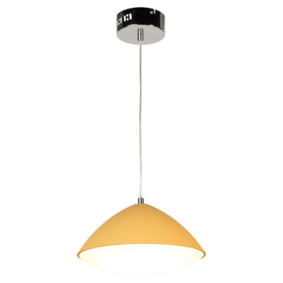 LUSSOLE ABERDEEN Подвесной светильник, цвет основания - желтый, плафон - акрил (цвет - белый), 1x10W LED, LSP-8227