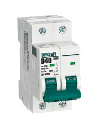 DEKraft Авт. выкл. без теплозащиты 2P 40А х-ка D 6кА ВА-103M