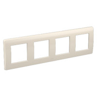 ДКС Рамка на 2+2+2+2 модуля (четырехместная), слоновая кость, RAL9001, 75014O