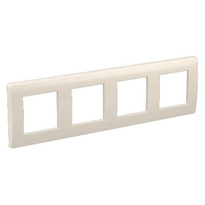 ДКС Рамка на 2+2+2+2 модуля (четырехместная), слоновая кость, RAL9001, 75014O