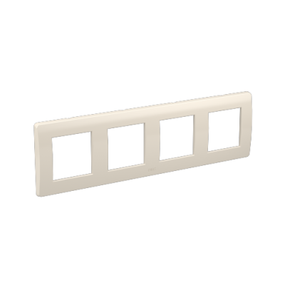ДКС Рамка на 2+2+2+2 модуля (четырехместная), слоновая кость, RAL9001, 75014O