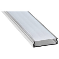 Профиль алюминиевый "накладной широкий", серебро, CAB263 с матовым экраном, 2 заглушками, 4 крепежами в комплекте, Feron 10277 Профиль алюминиевый "накладной широкий", серебро, CAB263 с матовым экраном, 2 заглушками, 4 крепежами в комплекте, Feron 10277